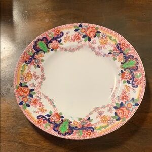 John Maddock & Sons Ltd England "Marlborough" Floral Plate 9" Pink Antique